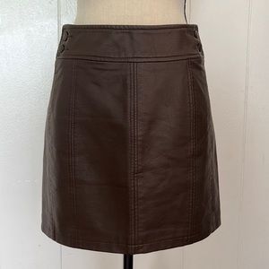 Free People Brown Mini Skirt Size 6